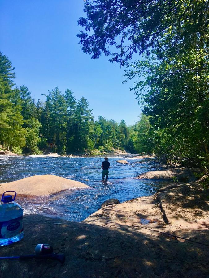 Chalet En Bois Rond Mauricie Saint-Alexis-des-Monts Ngoại thất bức ảnh